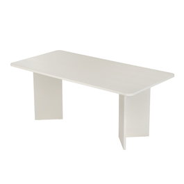 Hanah Home Linza Mesa de Comedor Blanco Madera
